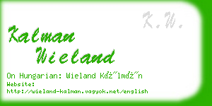 kalman wieland business card